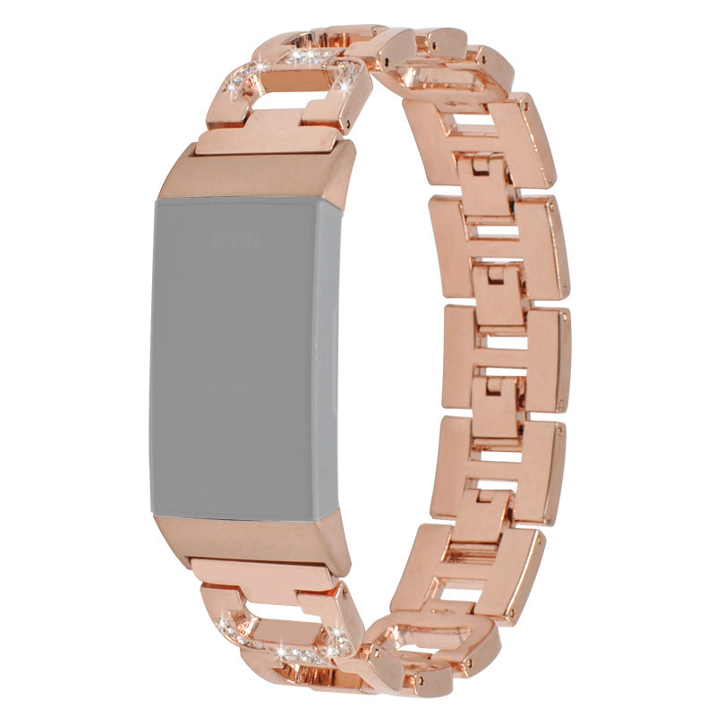 Durable Rhinestones Decor Aluminum Alloy Replacement Smart Watch Band Wrist Strap for Fitbit Charge 6 5 Durable Rhinestones Decor Aluminum Alloy Replacement Smart Watch Band Wrist Strap for Fitbit Charge 6 5